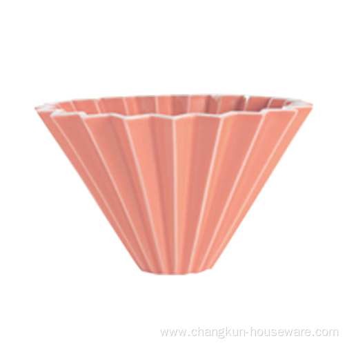 Coffee filter cup ceramic dripper Origami shape